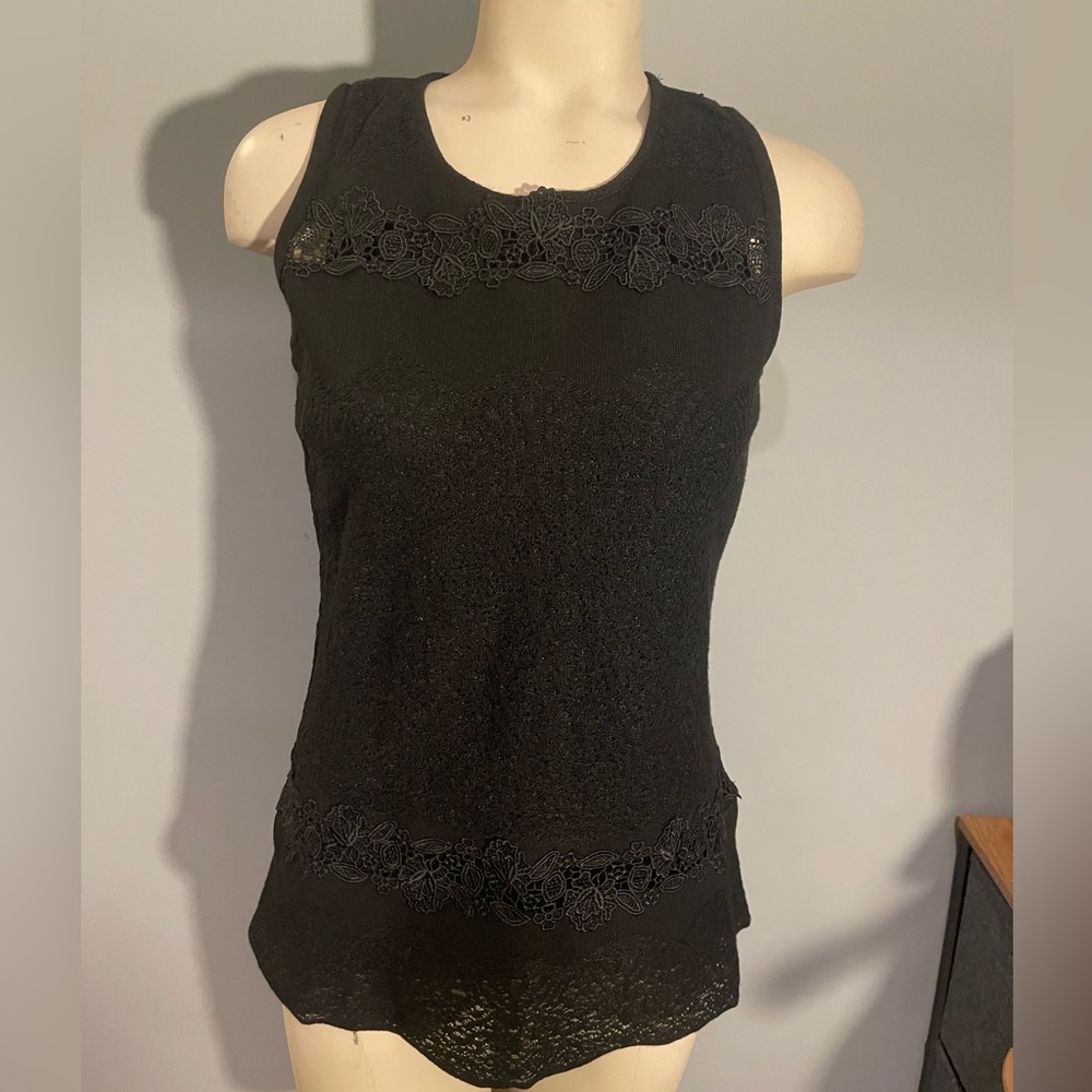 White House Black Market Textured Knit Top sleeveless top dressy woman’s XXS
